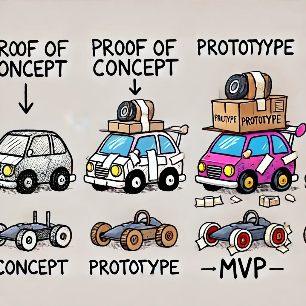 Proof of Concept vs. Prototype vs. MVP